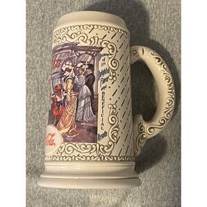 Vintage Coca-Cola The Soda Fountain Collector Stein 1994 COA Ceramic Mug Brazil